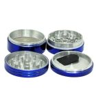 2 Inch Metal 3 Chamber Spice Grinder In Blue Color