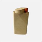 Leather Covered Cream Dug Out with Metal Bat