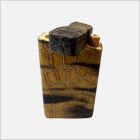 Leather Covered Burnt Giraffe Print Dug Out with Metal Bat