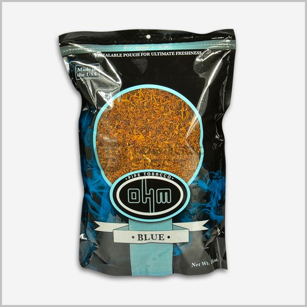 blue tobacco bag Ohm Blue Pipe Tobacco 16 Oz