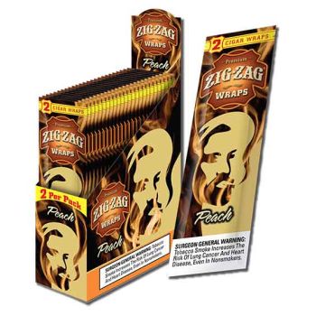 Zig Zag Cigar Wraps Peach 50 Ct