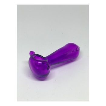 3" Purple Glass Pipe | Hand Pipe | Glass Spoon