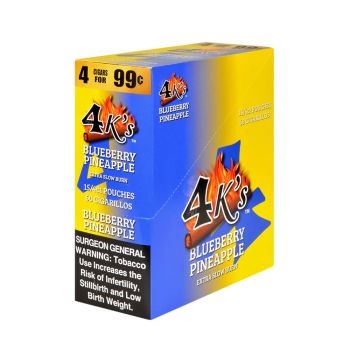 4 Kings Cigarillos Blueberry Pineapple | 15/4CT 60 Cigarillos