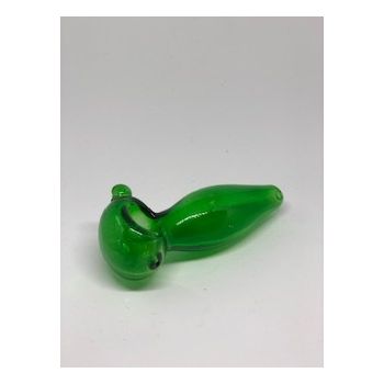 Green Barrel Glass Spoon Pipe 5 Inch
