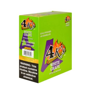 4 Kings Cigarillos White Grape 15 PACKS OF 4