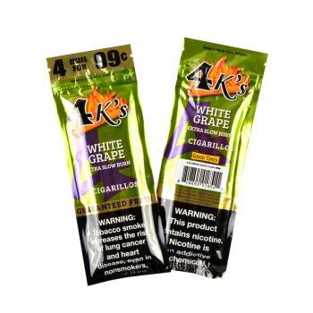 4 Kings Cigarillos White Grape 15 PACKS OF 4