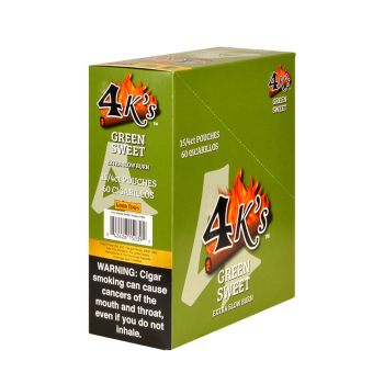 4 KINGS CIGARILLOS 15 PACKS OF 4 GREEN SWEET