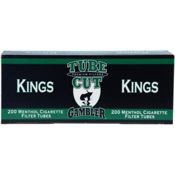 GAMBLER TUBE CUT MENTHOL CIGARETTE TUBES KING SIZE 200CT