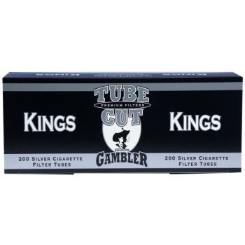 Gambler Tube Cut Silver King Size Cigarette Tubes
