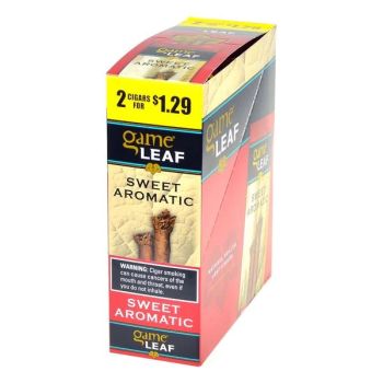 Game LEAF Cigar Sweet Aromatic 30CT | Natural Rolled Leaf Cigarillos