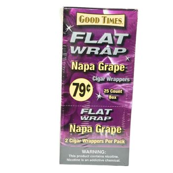 Good Time Napa Grape Flat Wraps | 25 Count Box