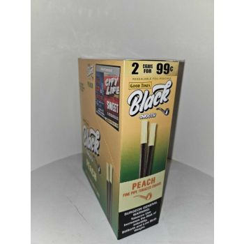Good Times Black Smooth Peach Cigars 25CT