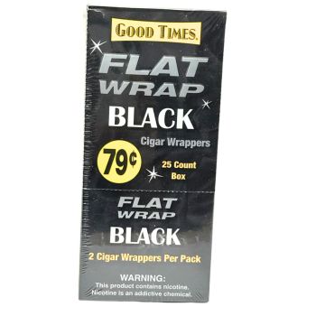 Good Times Flat Wrap Black | 25 Count Box