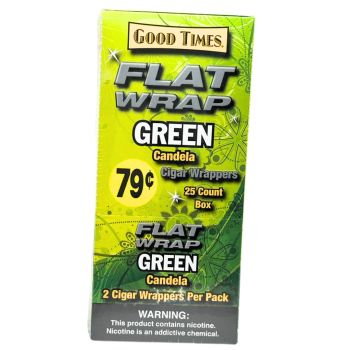 Good Times Green Candela Flat Wraps | 25 Count Box