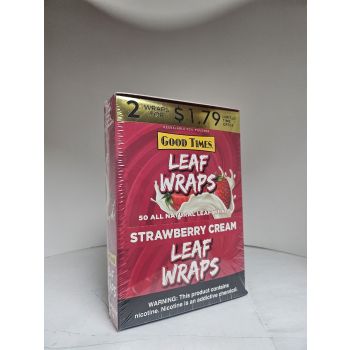 Good Times Leaf Wraps Strawberry Cream 50CT