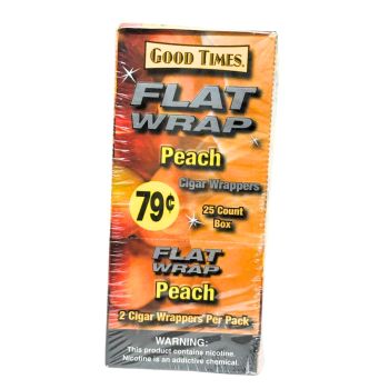 Good Times Peach Flat Wraps 25CT
