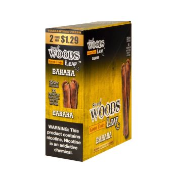 Good Times Sweet Woods Banana Cigarillos | 30 Premium Natural Rustic Cigars | 2 Cigars for $1.29