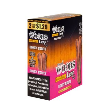 GOOD TIMES SWEET WOODS 2 FOR $1.29 CIGARILLOS 15 POUCHES OF 2 HONEY BERRY
