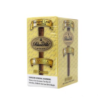 Bluntville Natural leaf Wrapper Vanilla 25 Ct