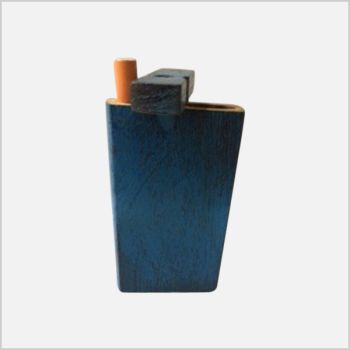 Leather Covered Ashy Blue Dug Out with Metal Bat