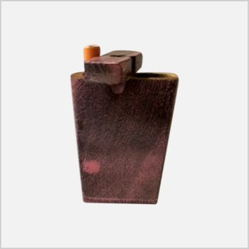 Leather Covered Ashy Pink Dug Out with Metal Bat