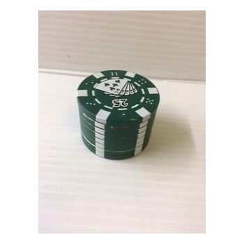 Poker Chip 3 part metal spice grinder