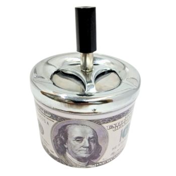Push Down Ash Tray 100 Dollar Sign