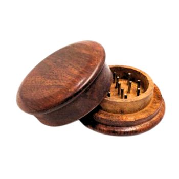2.25 Inch Round Wooden Spice Grinder