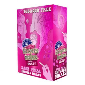 Blunts N Rose Petal Infused Wraps al 25CT |Royal Blunts Tobacco Free Wraps