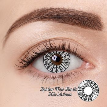 Spider black web contacts