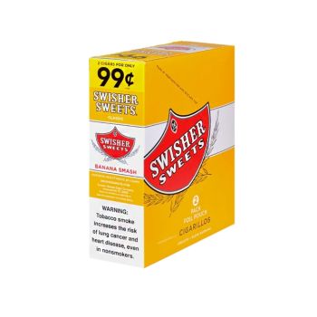 Swisher Sweets Banana Smash Cigarillos 30CT | 2 Cigars for only 99 cents