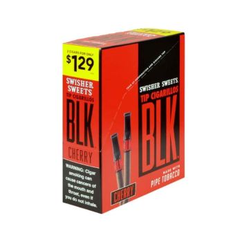 Swisher Sweets BLK Cherry Tip Cigarillos 30CT | 2 Cigars for only $1.29