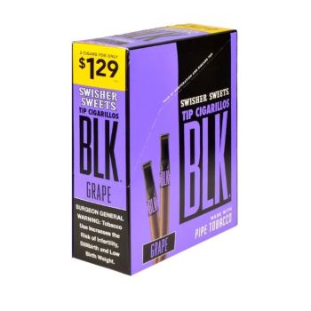 Swisher Sweets BLK Tip Cigarillos Grape 30ct | Swisher Sweets Tip Cigarillos
