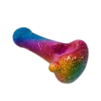 3 inch Glass Marble Rainbow Pipe