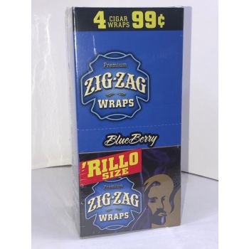 Zig Zag Rillo Size Blue Berry Cigar Wraps