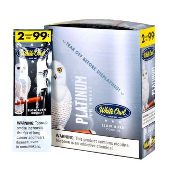 White Owl Cigarillos Platinum Un Sweet 30CT | 2 Cigars for 99 cents
