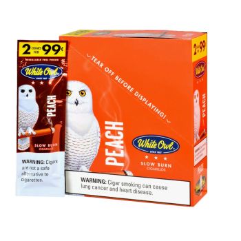 White Owl Peach Cigarillos 30CT