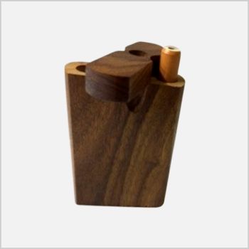 Wooden Dug Out With Metal Cigarette Bat