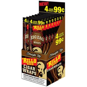 Zig Zag Rillo Size Straight Up Cigar Wraps