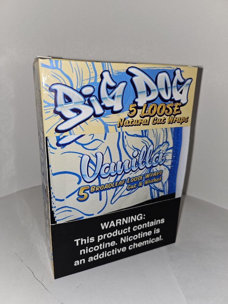 big dog tobacco Big Dog Vanilla Leaf Wrap 50CT big dog tobacco Big Dog Vanilla Leaf Wrap 50CT